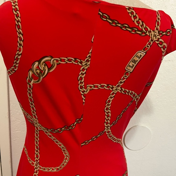 Ralph Lauren Red Dress Size 6 - Picture 5 of 5